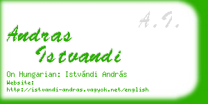 andras istvandi business card